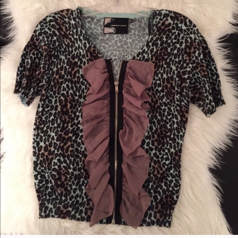 Cheetah print cardigan